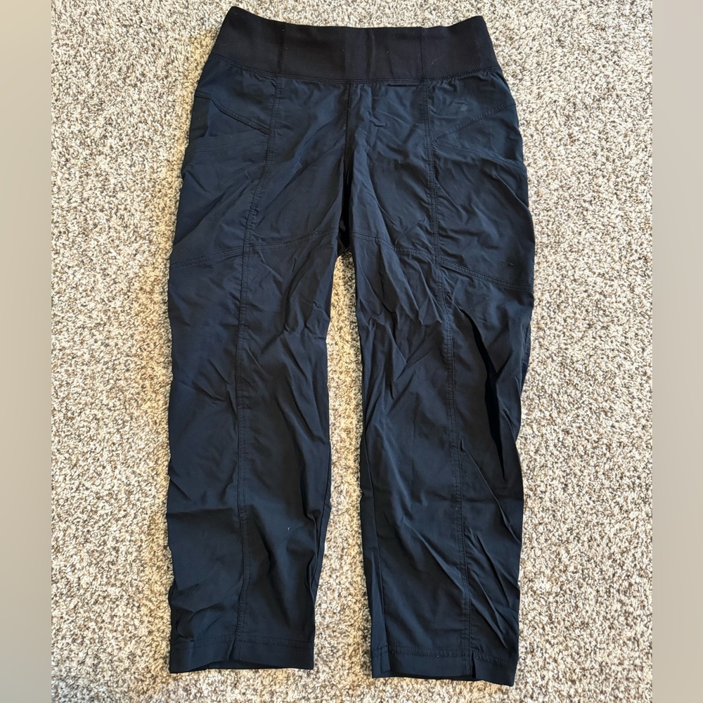 Prana Active Pants - Cinch Tie Waist Navy - S